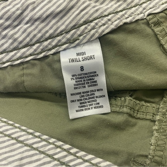 Aeropostale Midi Twill Short Olive Green - Picture 6 of 7